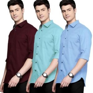 Men's Shirt Cotton BlendCasual Long Sleeve Formal Shirt